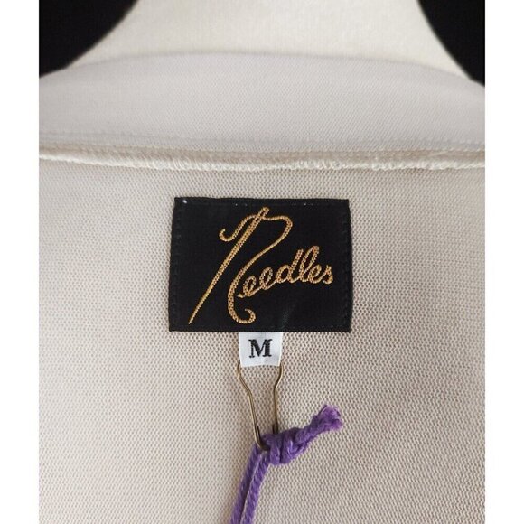 Needles Poly Mesh V-Neck Cardigan in Taupe Size M New - Picture 14 of 16